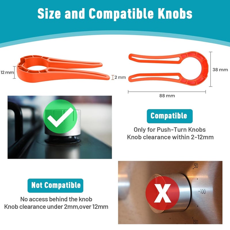 OKK Stove Locks Child Safety, 5 Pack Stove Knob Locks with Universal Size, Clear View Stove Knobs Locks for Kids and Pets Proof - Image 3